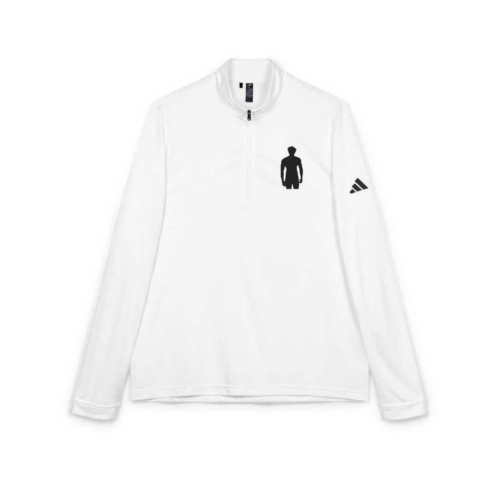 Embroidered Quarter-Zip Pullover — Minimalist Athlete Logo